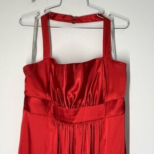 Alfred Angelo Red orange Halter Neck Sleeveless Formal Gown Maxi Dress‎